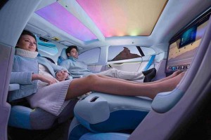 Imagen: ARUP/ Hanging out watching TV in the self-driving car